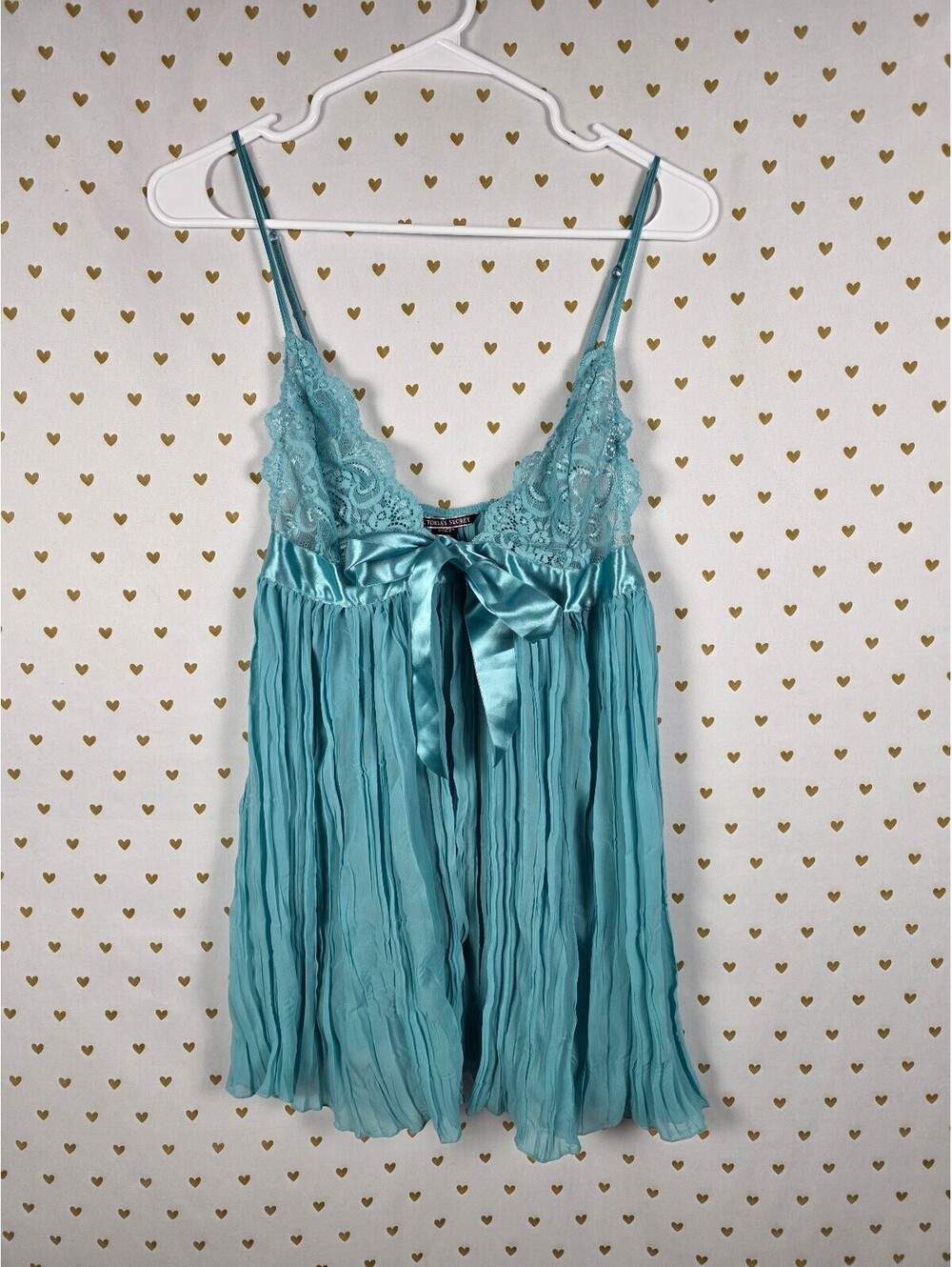 Victorias Secret Large Pleated Flowy Babydoll Nightie Lingerie Slip Dress